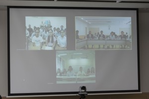 日本法教育研究センター（ハノイ）・ 同（カンボジア）とテレビ会議